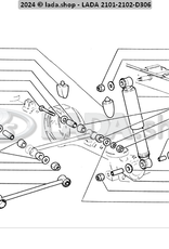 Original LADA 2101-2912622, Tampão Suspensão Traseira