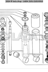 Original LADA 2101-2905402-06, Schokdempers. Receptie