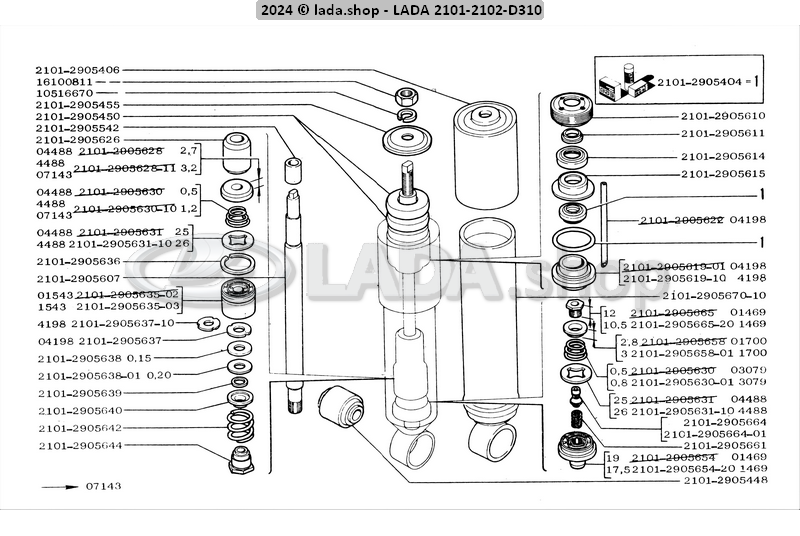 Original LADA 2101-2905450, Mounting rubber. shockabsober