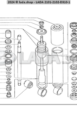 Original LADA 2101-2905402-06, Schokdempers. Receptie