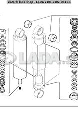 Original LADA 2101-2906231, Bloc élastique de fixation d'amortisseur