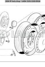 Original LADA 2101-3101040, Boulon de roue