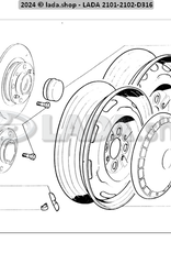 Original LADA 2101-3101301-75, Rad wiegt 75 g