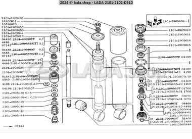 1D310 Armortiguador de la suspension delantera