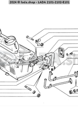 Original LADA 2101-8101200-86, Set of hoses for the heater system 2101-2106