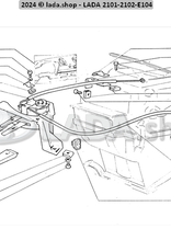 Original LADA 2103-8109121, Stuurkabel. luchtinlaat flap