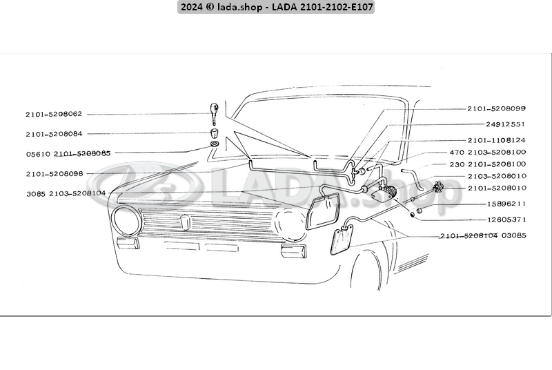 Original LADA 2101-1108124, Dichtstopfen