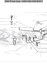 Original LADA 2101-5208426, Tuyau L1340mm D6d4mm