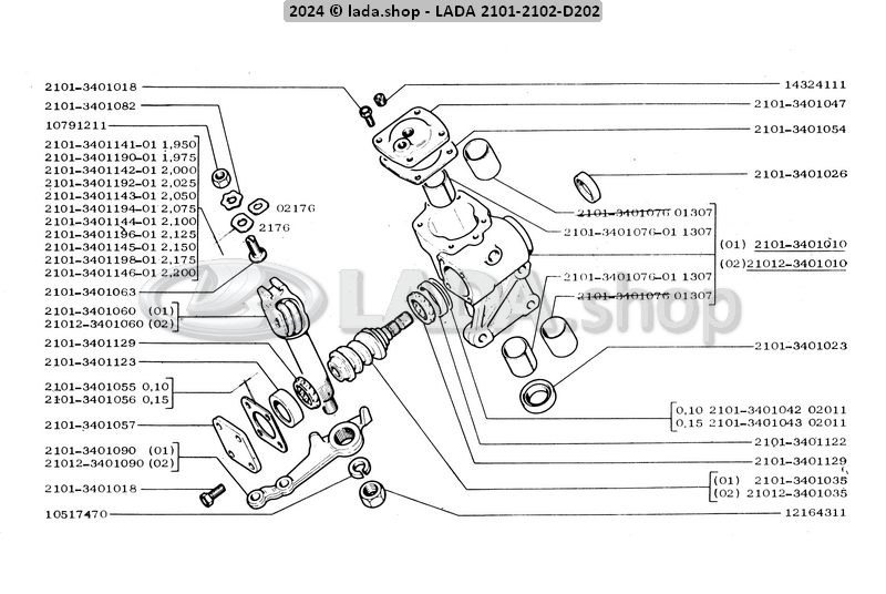 Original LADA 2101-3401058, Richter pakking 0.3 mm