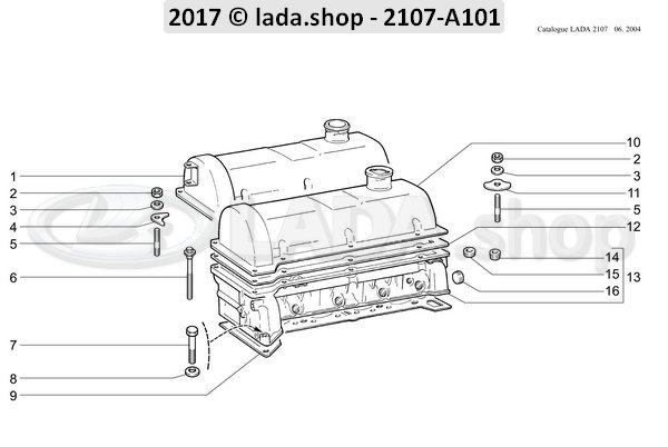 Original LADA 2101-1003270, Kleppendeksel pakking