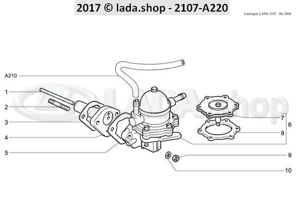 Original LADA 2101-1106171, Gasket 1.2 mm