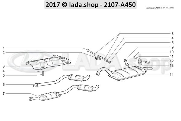 Original LADA 2101-1203032, Abrazadera
