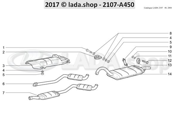 Original LADA 2101-1203047, Sangle Silencieux