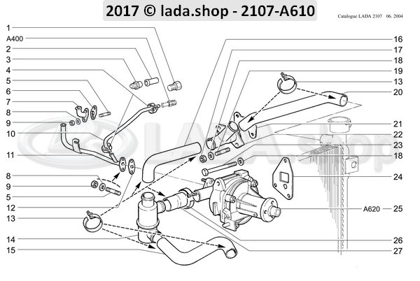 Original LADA 2101-1303017, Junta