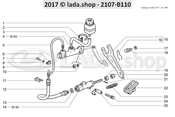 Original LADA 2101-1602524, Adjuster nut