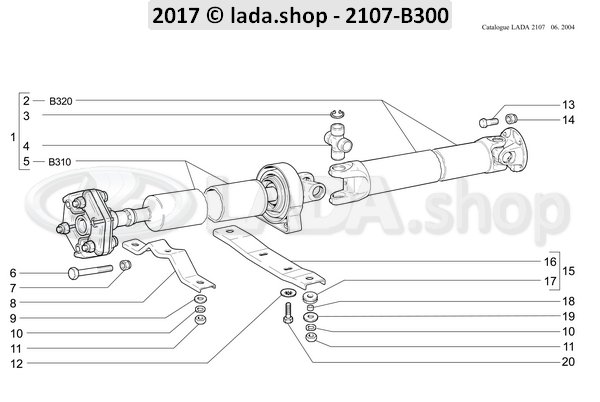 Original LADA 2101-2201107, Tornillo