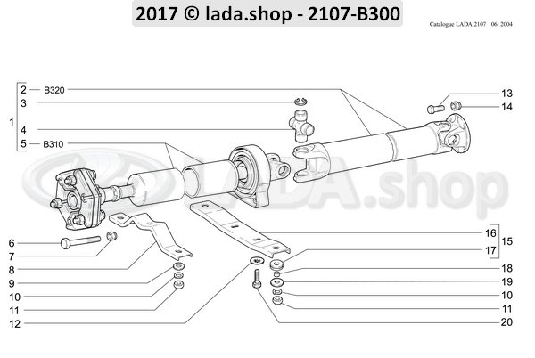 Original LADA 2101-2202100, Barre transversale