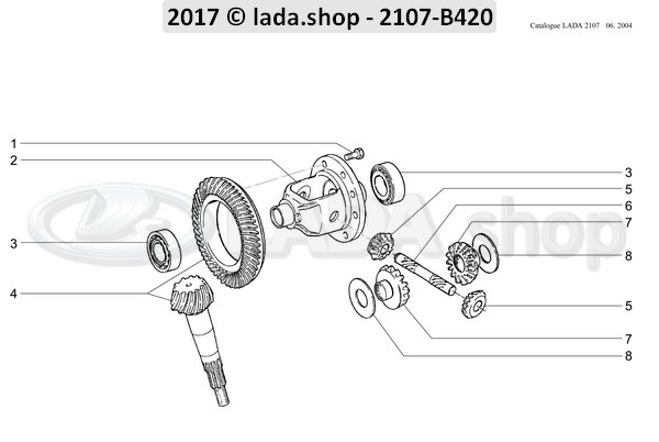 Original LADA 2101-2403055-01, Kegelrad