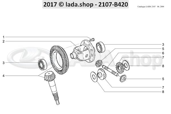 Original LADA 2101-2403060, Eje