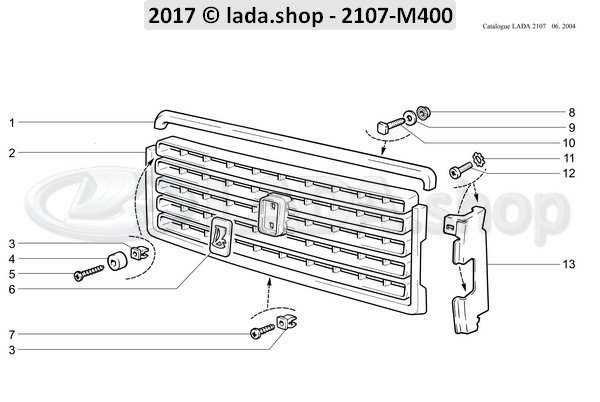 Original LADA 2101-2808020, Flange nut