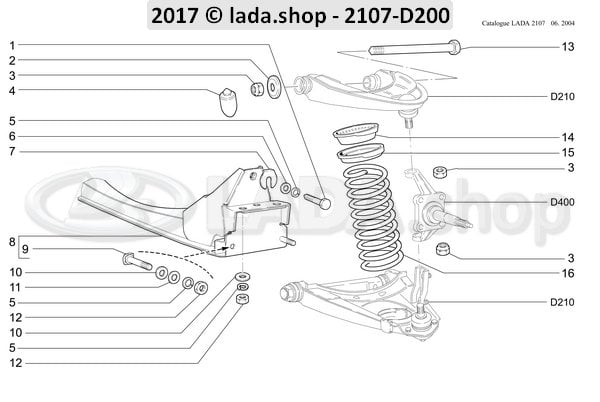 Original LADA 2101-2904195-10, Junta de muelle