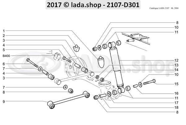 Original LADA 2101-2906231, Stoßdämpferlagerung