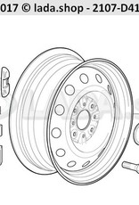 Original LADA 2101-3101040, Wheel bolt