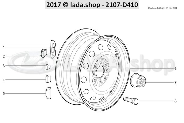 Original LADA 2101-3101040, Boulon de roue