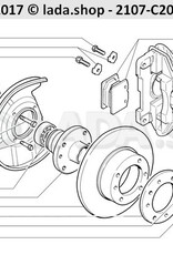 Original LADA 2101-3103002, Hub. Roadwheel Frente