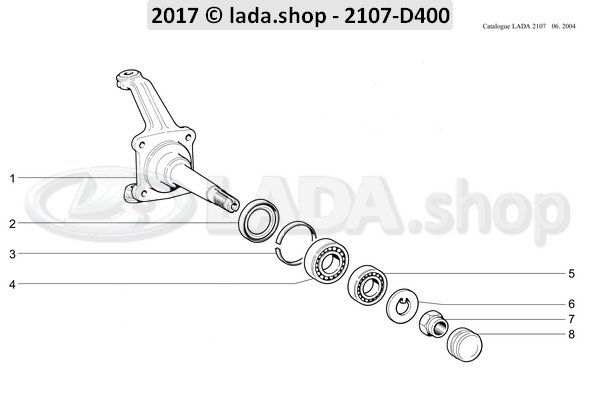 Original LADA 2101-3103020, Bearing. innerlijke hub