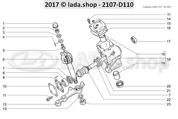 Original LADA 2101-3401026, Garniture d'étanchéité de vis sans fin