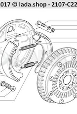 Original LADA 2101-3502070, Brake drum LADA 2101-7