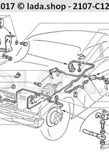 Original LADA 2101-3506060-01, Brake hose. front