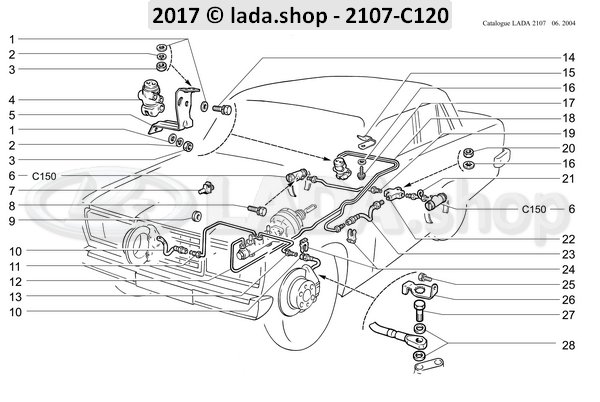 Original LADA 2101-3506060-01, Durit avant