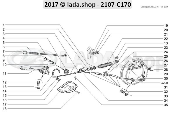 Original LADA 2101-3507034, Bremshebel rechts