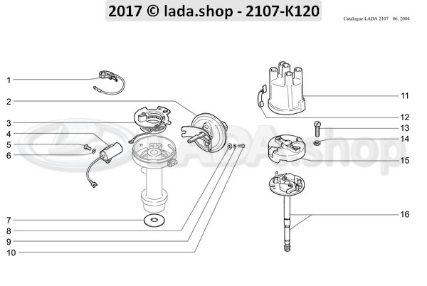 Original LADA 2101-3706400, Condensador