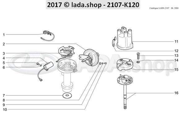 Original LADA 2101-3706800-10, Rupteur