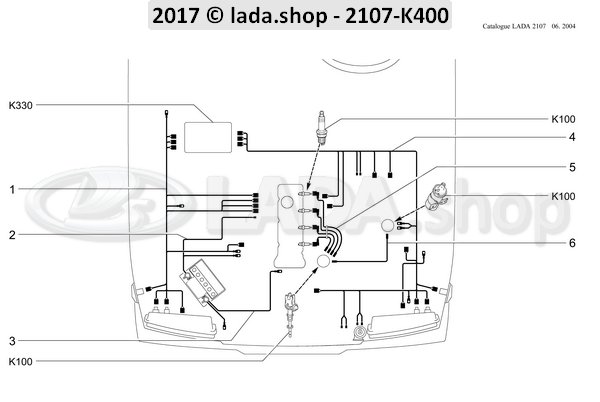 Original LADA 2101-3707080-10, Ignition cable set