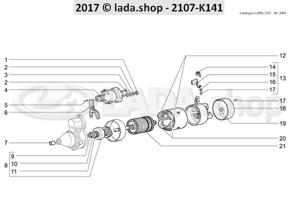 Original LADA 2101-3708620, Anlasserritzel Auch Einspr.