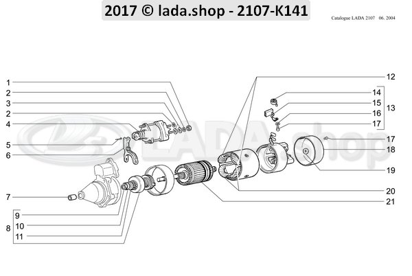 Original LADA 2101-3708620, Gear. bendix