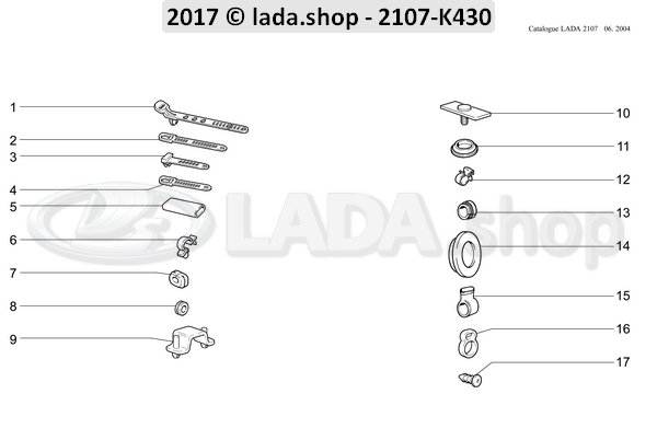 Original LADA 2101-3724118-10, Empaguetadura