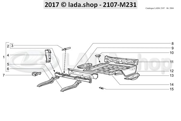 Original LADA 2101-5101196, Pasador de amortiguador