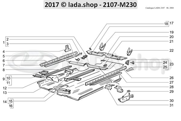 Original LADA 2101-5101384, Clamp. le ressort de fixation