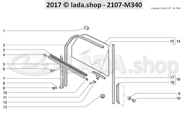 Original LADA 2101-6103260, achterste kanaal