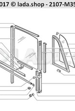 Original LADA 2101-6203250, Coulisse de glace de porte droit