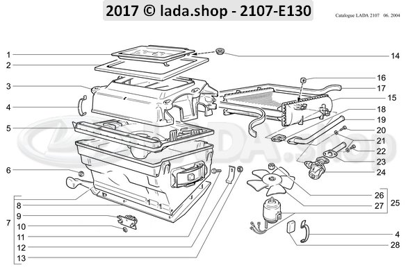 Original LADA 2101-8101134, Ecrou Ventilateur Ch