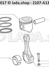 Original LADA 21011-1000100-31, Jeu de segments de piston +0.4 mm