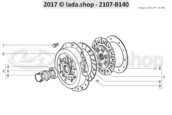 Original LADA 2103-1601085, Mécanisme d'embrayage