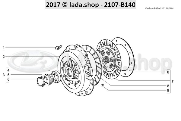 Original LADA 2103-1601085, Pressure plate