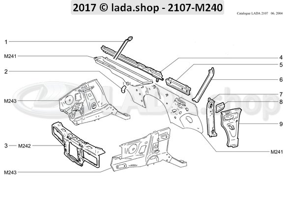 Original LADA 2103-5301216, Reforço